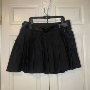 Plus Size Pleated Skirt With Utility Belt by Current Mood - Size 3X